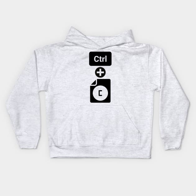 Ctrl + C Design Kids Hoodie by Bazzar Designs